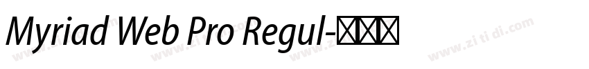 Myriad Web Pro Regul字体转换